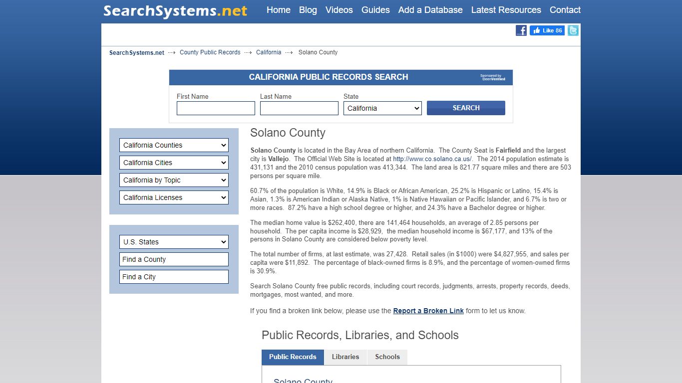 Solano County Criminal and Public Records